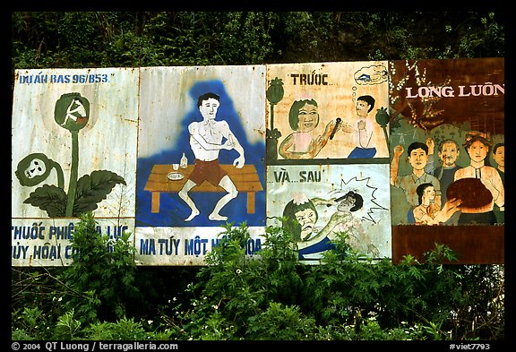 Government educational paintings, near Yen Chau. Northwest Vietnam