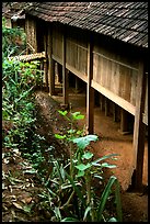 Stilt house detail, in a village near Son La. Northwest Vietnam ( color)