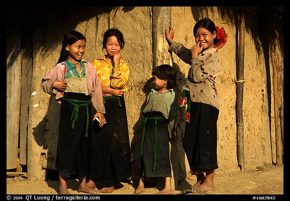 Montagnard Children near Tuan Giao. Northwest Vietnam (color)