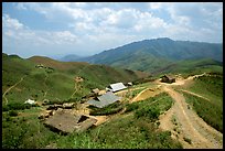 Hamlet near the pass between Son La and Lai Chau. Northwest Vietnam (color)