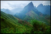 View from the Tram Ton Pass near Sapa. Sapa, Vietnam (color)