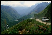Steep road ascends the Tram Ton Pass near Sapa. Northwest Vietnam ( color)
