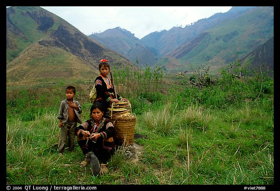 Hmong people in the Tram Ton Pass area. Northwest Vietnam