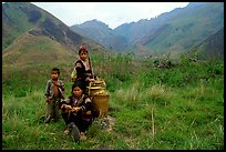 Hmong people in the Tram Ton Pass area. Northwest Vietnam (color)