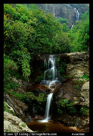 Silver Falls (Thac Bac) near Sapa. Sapa, Vietnam (color)