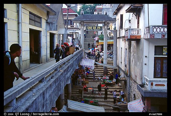 Sapa market. Sapa, Vietnam (color)