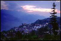 Sapa at sunset. Sapa, Vietnam ( color)