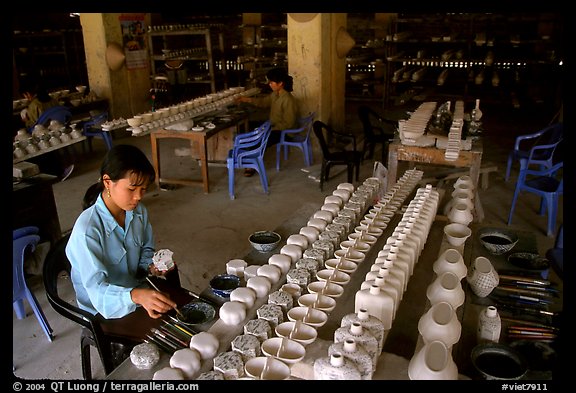 Ceramics factory, Bat Trang. Bat Trang, Vietnam (color)