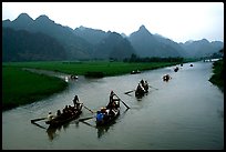 Pilgrims returning. Perfume Pagoda, Vietnam