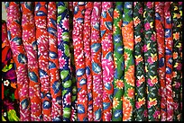 Fabric used by the Flower Hmong to make their colorful dresses. Bac Ha, Vietnam (color)