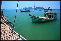 Fishing boats in the China sea. Hong Chong Peninsula, Vietnam