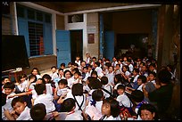 School children in an outdoor class. Ho Chi Minh City, Vietnam