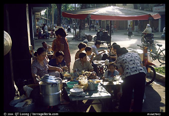 Street restaurant. Ho Chi Minh City, Vietnam (color)