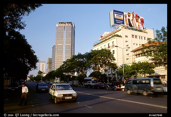 Renovated city boulevards. Ho Chi Minh City, Vietnam (color)