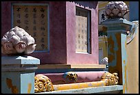 Architectural detail at the Lady Chua Xu temple. Chau Doc, Vietnam (color)