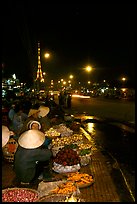 Night market, with the little Eiffel Tower in the background. Da Lat, Vietnam