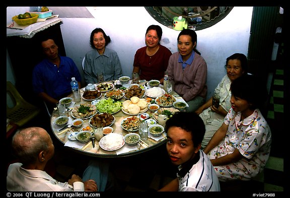 Family meal. Ho Chi Minh City, Vietnam