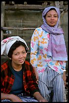 Muslem women from Cham minority village, near Chau Doc. Vietnam (color)