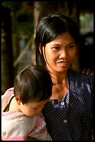 Young mother and child, near Ben Tre. Vietnam