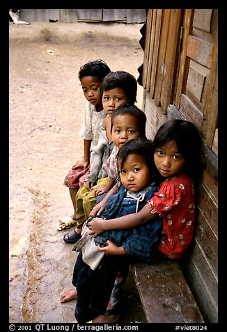 Children of minority village. Da Lat, Vietnam