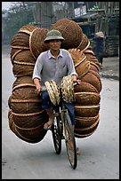How large a load can you have on  a bicycle ?  On the way to the Perfume Pagoda. Vietnam ( color)
