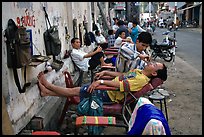 Outdoor hair dressing salon. Ho Chi Minh City, Vietnam