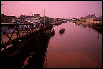 Evening on the Saigon arroyo. Cholon, Ho Chi Minh City, Vietnam (color)