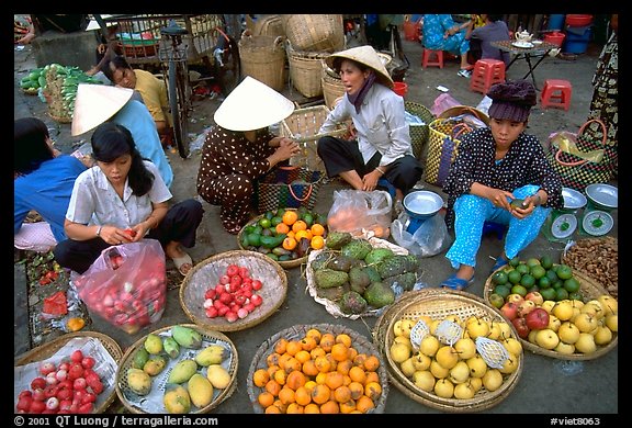 A variety of tropical fruit for sale. Ho Chi Minh City, Vietnam (color)