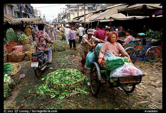 Fresh vegetable market. Cholon, Ho Chi Minh City, Vietnam (color)