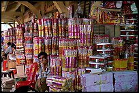 Incense wholesale, Binh Tay Market, district 6. Cholon, Ho Chi Minh City, Vietnam (color)