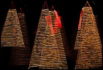 Incense coils  at a Chinese temple in Cho Lon, designed to burn for days. Cholon, District 5, Ho Chi Minh City, Vietnam ( color)