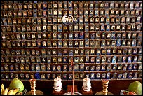 Pictures of the deceased for veneration on altar. Ho Chi Minh City, Vietnam