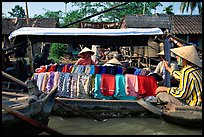 Garnments for sale on the Phong Dien floating market. Can Tho, Vietnam ( color)