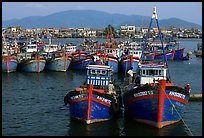 Colorfull fishing boats, Nha Trang. Vietnam (color)