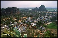 Marble mountains seen from Thuy Son. Da Nang, Vietnam (color)