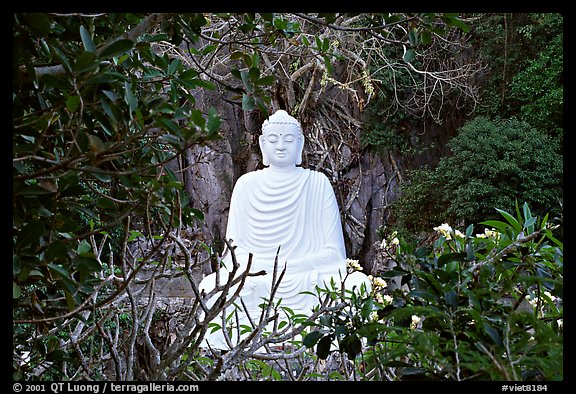 Buddha statue in the Marble mountains. Da Nang, Vietnam (color)