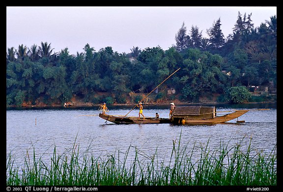 On the Perfume river. Hue, Vietnam (color)