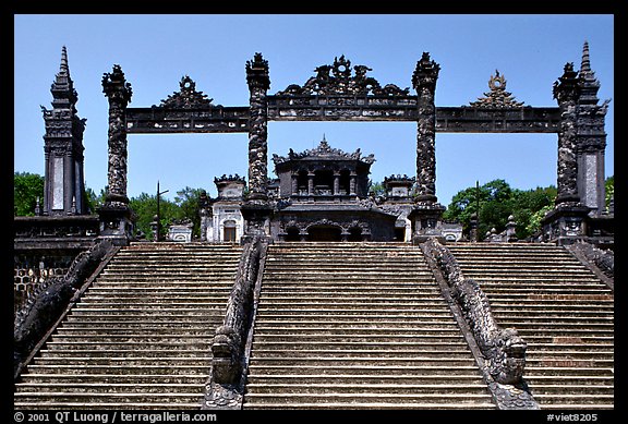 Khai Dinh mausoleum. Hue, Vietnam (color)