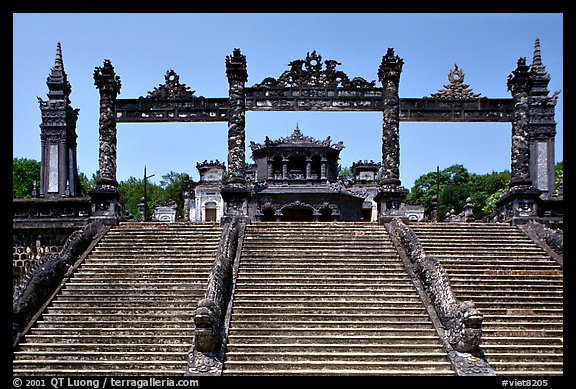 Khai Dinh mausoleum. Hue, Vietnam (color)