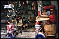 Traditional musical instruments for sale, old quarter. Hanoi, Vietnam