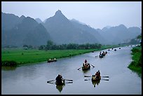 Journey along the river during the festival. Perfume Pagoda, Vietnam