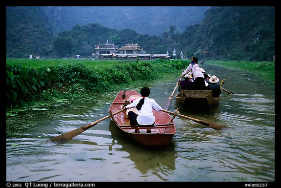 Arriving at a sanctuary. Perfume Pagoda, Vietnam