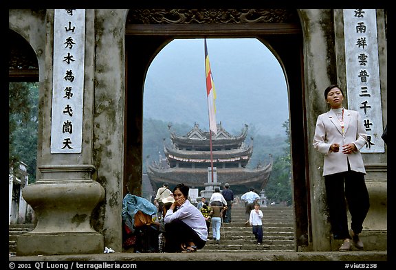 One of the numerous sanctuaries on the trail. Perfume Pagoda, Vietnam (color)