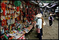 Religious souvenir stand. Perfume Pagoda, Vietnam (color)