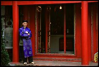 Temple and guardian. Perfume Pagoda, Vietnam ( color)