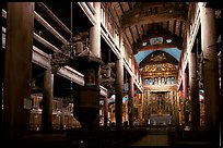 Interior of  Phat Diem cathedral, built in chinese architectural style. Ninh Binh,  Vietnam (color)