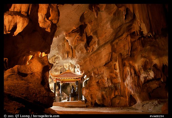 Cave sanctuary near Tam Coc. Ninh Binh,  Vietnam (color)