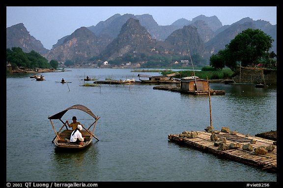 The canal of Ken Ga. Ninh Binh,  Vietnam (color)