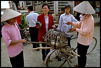 Buying live birds. Sapa, Vietnam (color)
