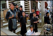 Hmong people at the market. The Hmong constitue the largest hill tribe (ethnic minority). Sapa, Vietnam
